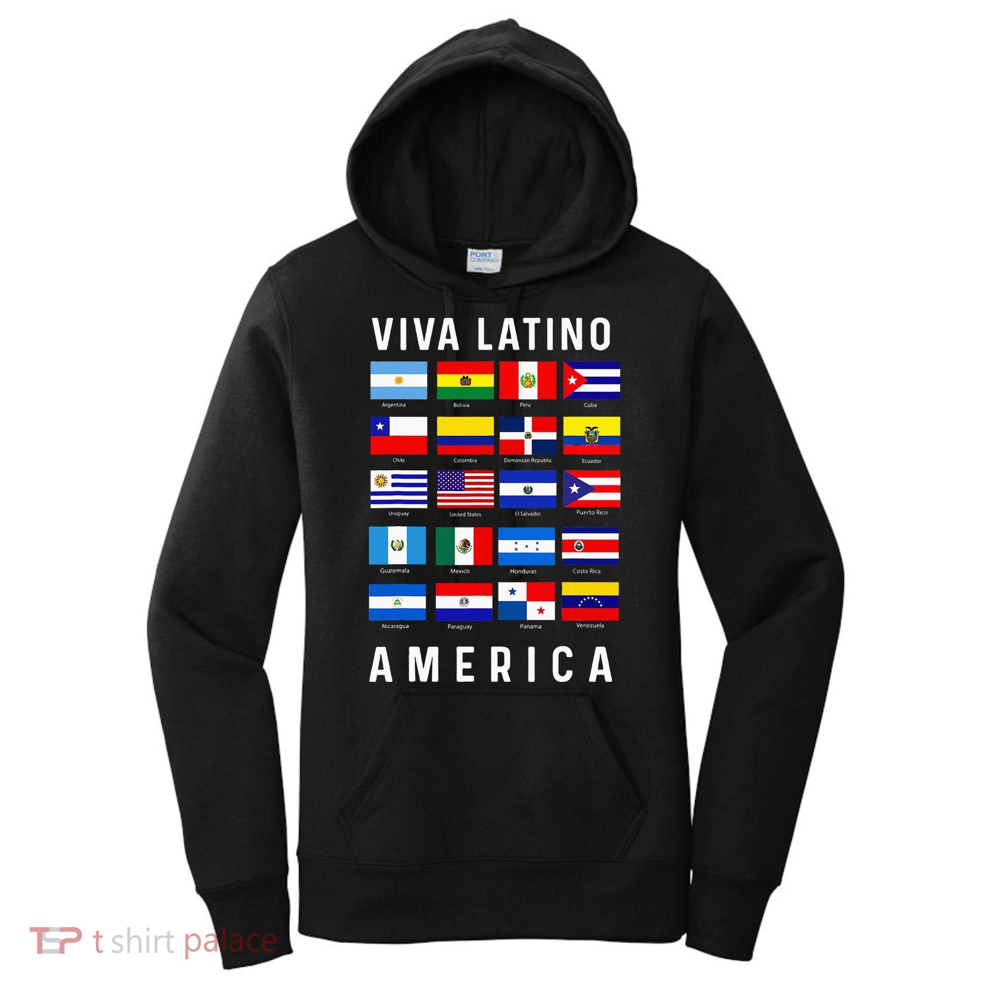 All Latin American Flags Countries Viva Latino America Women's Hoodie