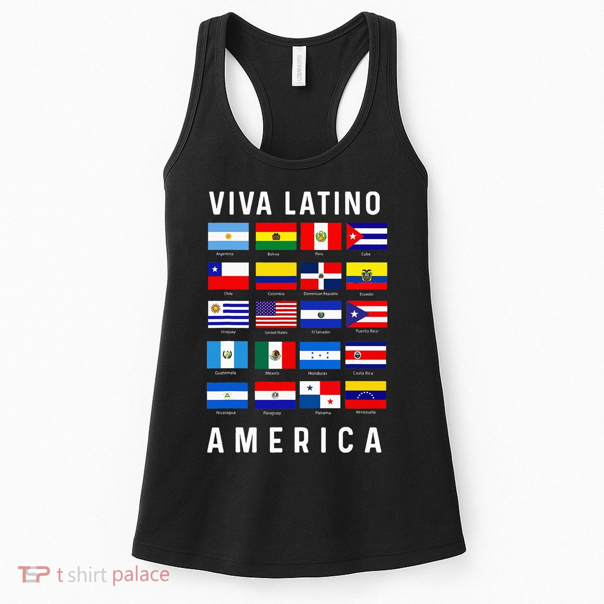 All Latin American Flags Countries Viva Latino America Women's Tank Top