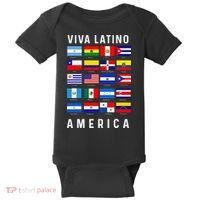 All Latin American Flags Countries Viva Latino America Baby Bodysuit thumb 0