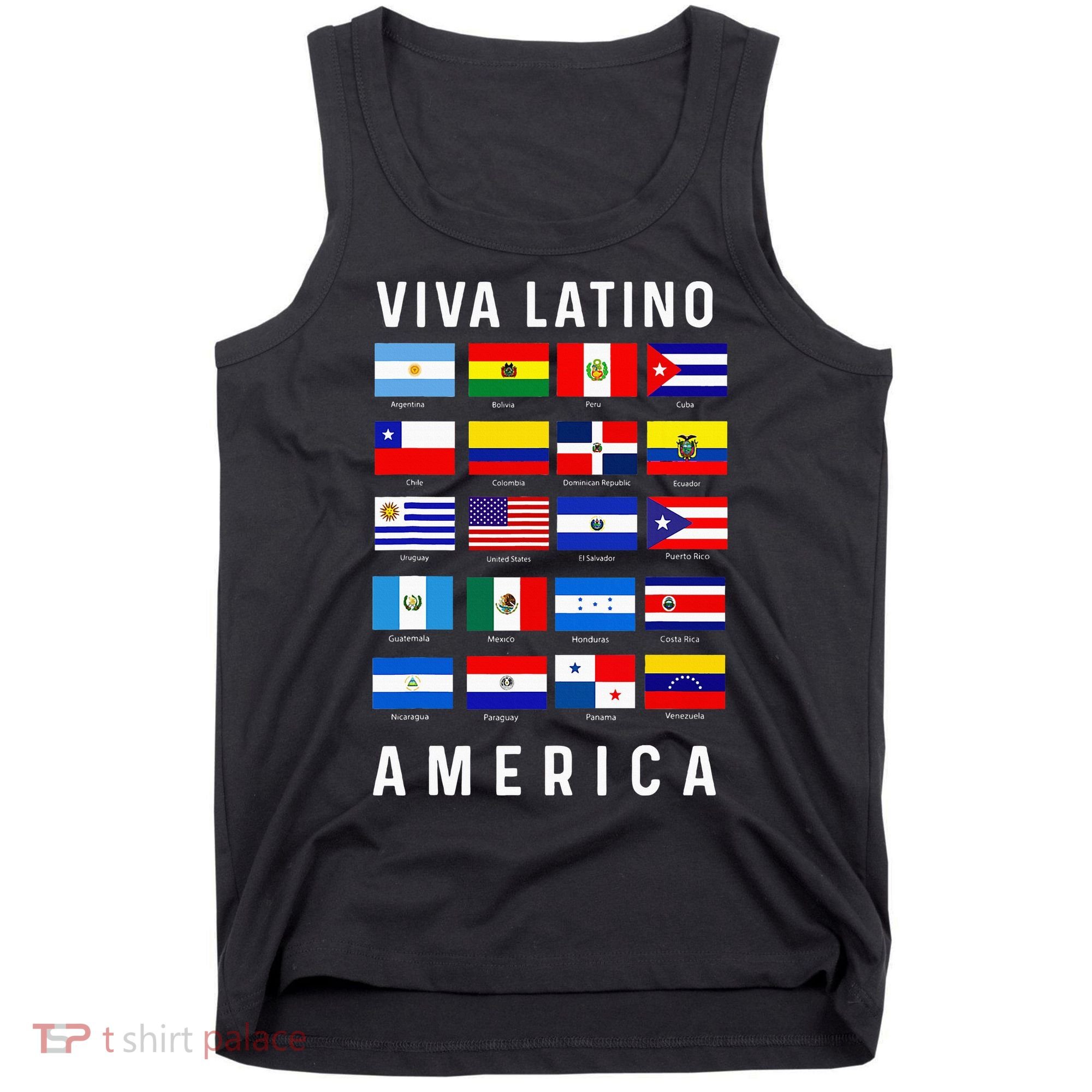 All Latin American Flags Countries Viva Latino America Tank Top