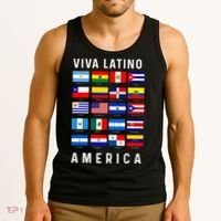 All Latin American Flags Countries Viva Latino America Tank Top thumb 3