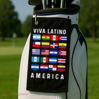 All Latin American Flags Countries Viva Latino America Golf Towel thumb 2