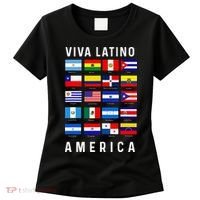 All Latin American Flags Countries Viva Latino America Women's T-Shirt thumb 0