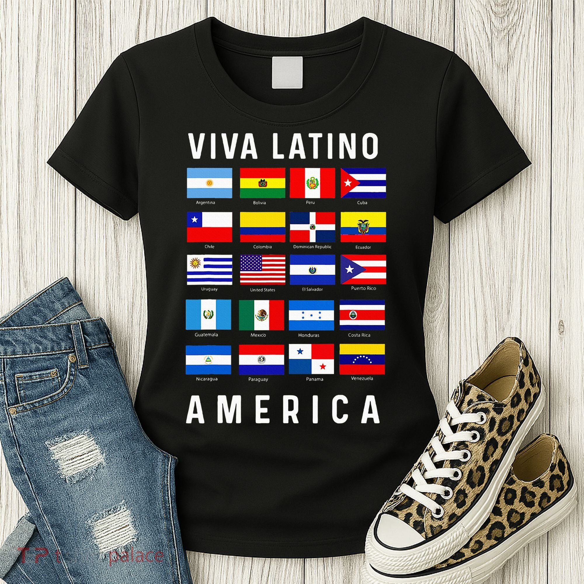 All Latin American Flags Countries Viva Latino America Women's T-Shirt