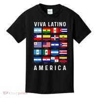 All Latin American Flags Countries Viva Latino America Kids T-Shirt thumb 0
