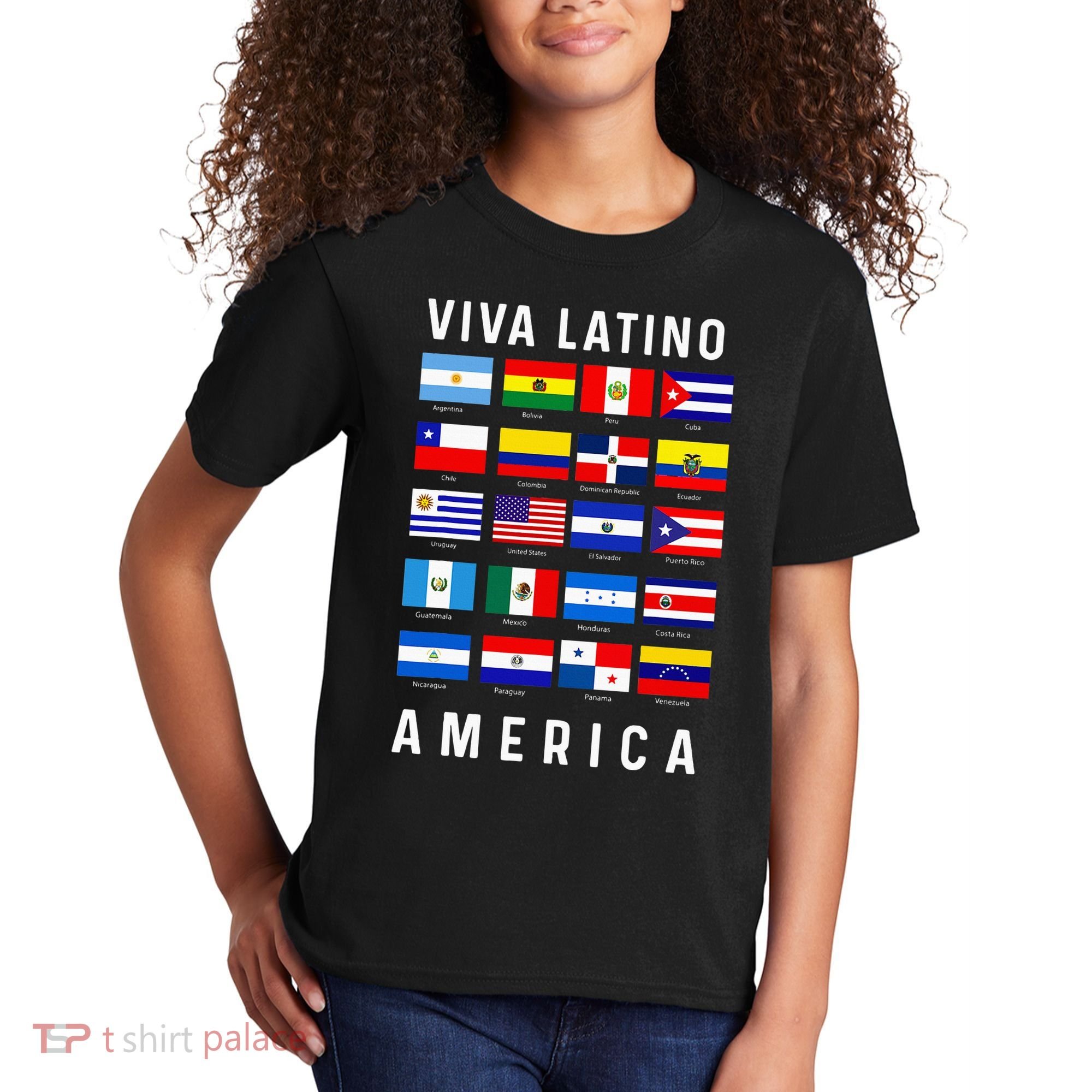 All Latin American Flags Countries Viva Latino America Kids T-Shirt