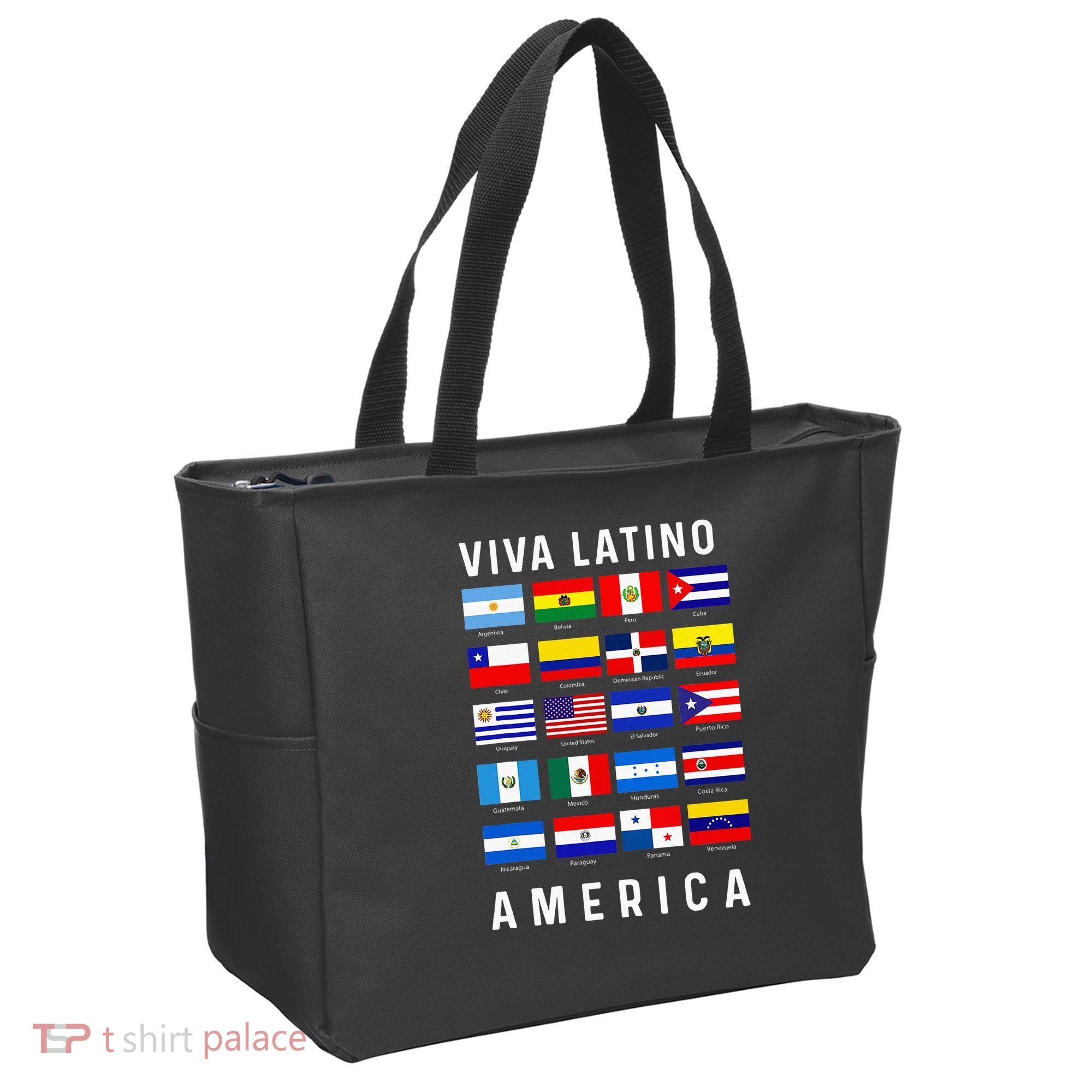 All Latin American Flags Countries Viva Latino America Tote Bag