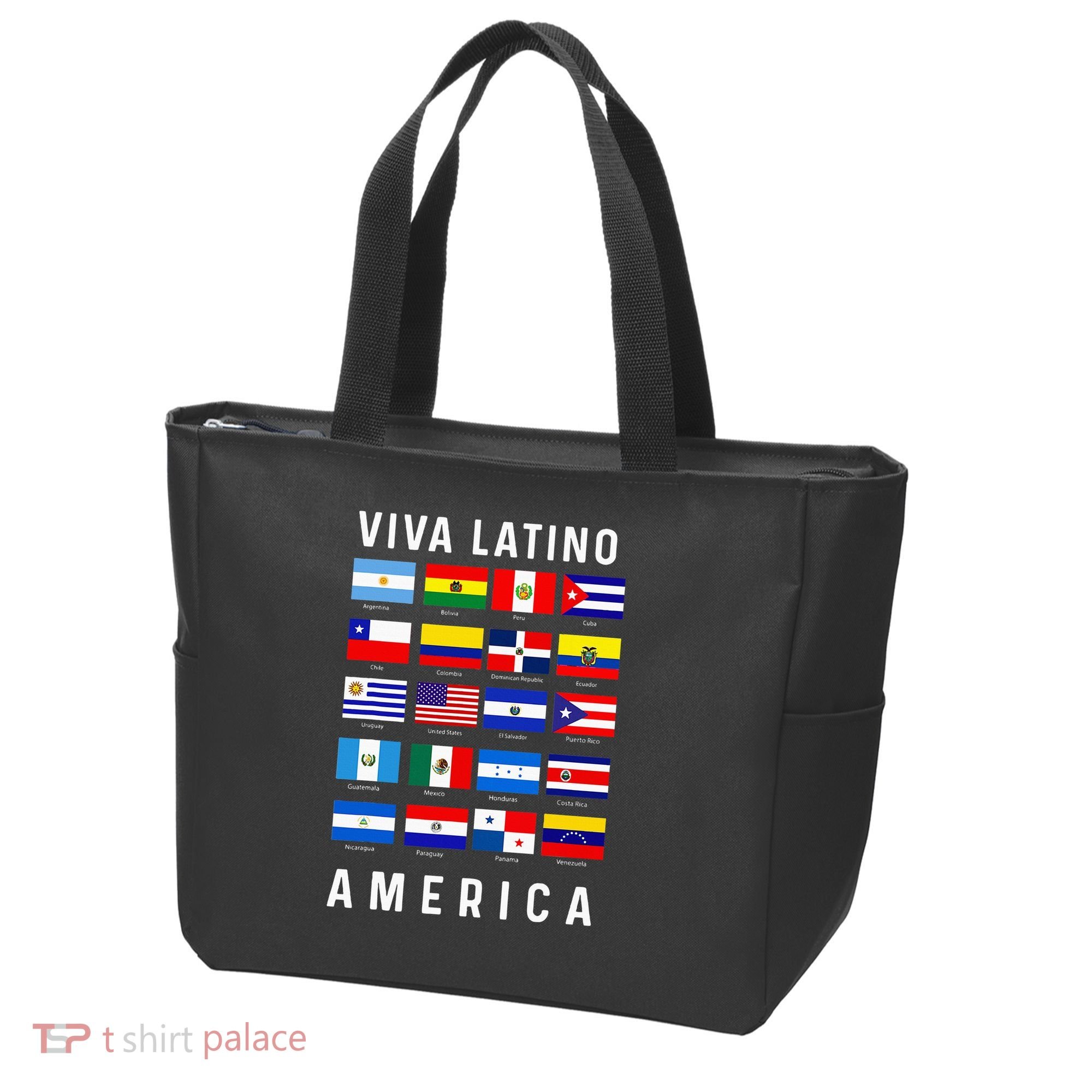 All Latin American Flags Countries Viva Latino America Tote Bag