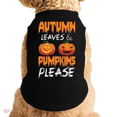 Autumn Leaves And Pumpkins Please Doggie Tank