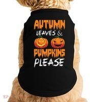 Autumn Leaves And Pumpkins Please Doggie Tank thumb 0