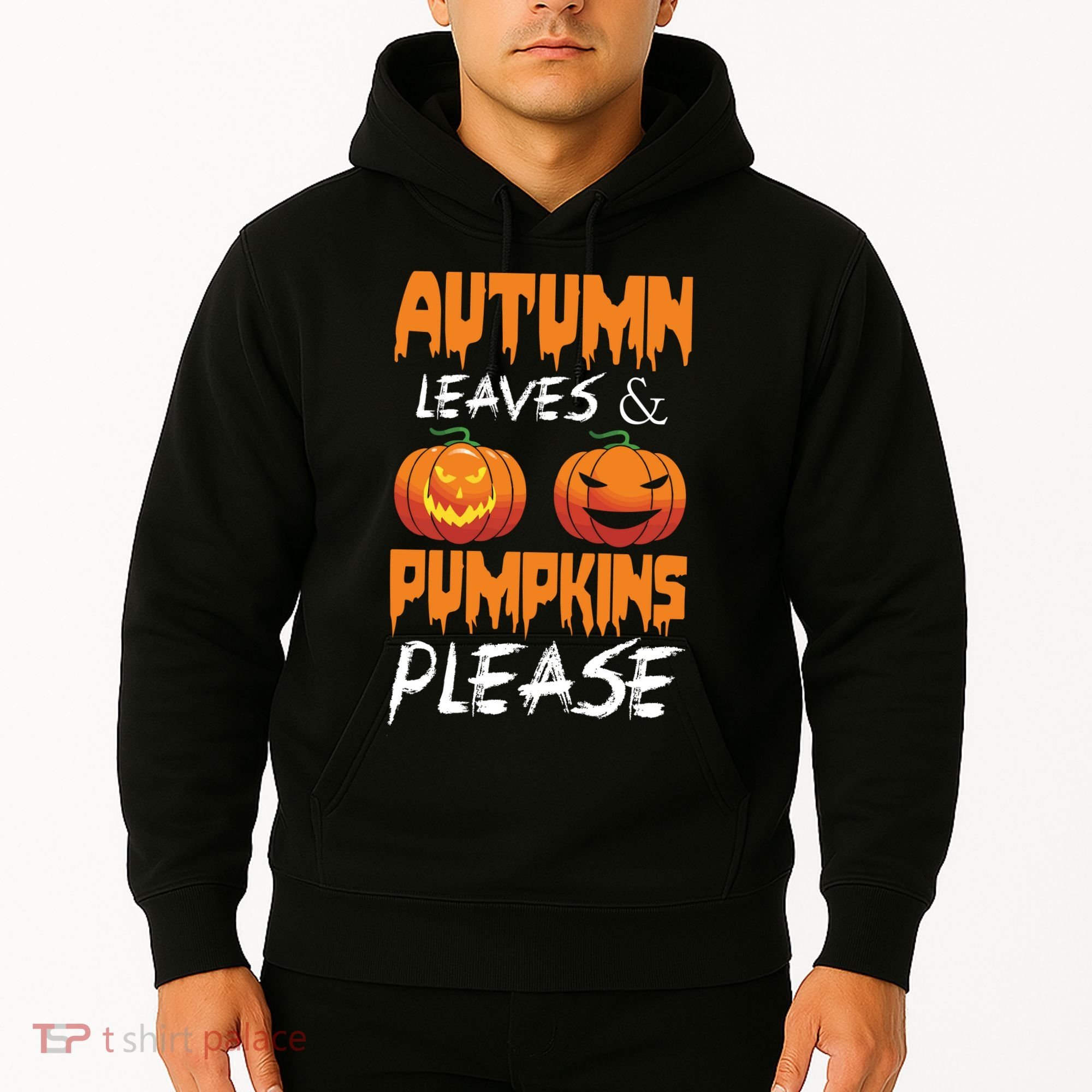 Autumn Leaves And Pumpkins Please Hoodie