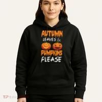 Autumn Leaves And Pumpkins Please Hoodie thumb 5