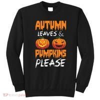 Autumn Leaves And Pumpkins Please Sweatshirt thumb 0