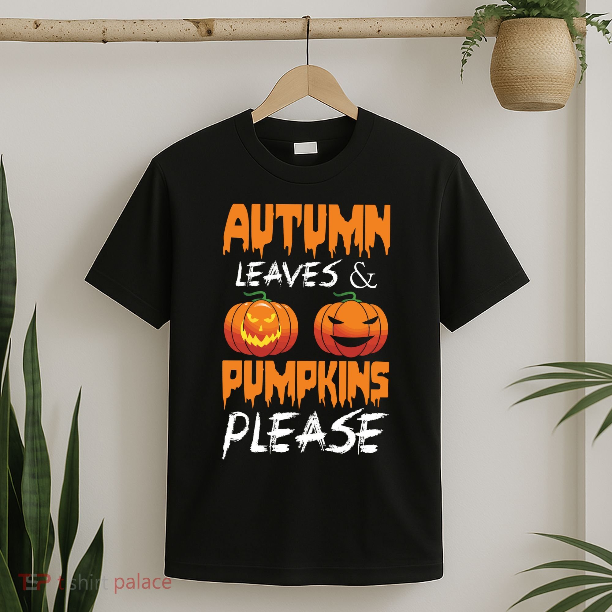 Autumn Leaves And Pumpkins Please T-Shirt