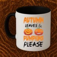 Autumn Leaves And Pumpkins Please Coffee Mug thumb 2