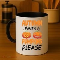 Autumn Leaves And Pumpkins Please Coffee Mug thumb 4