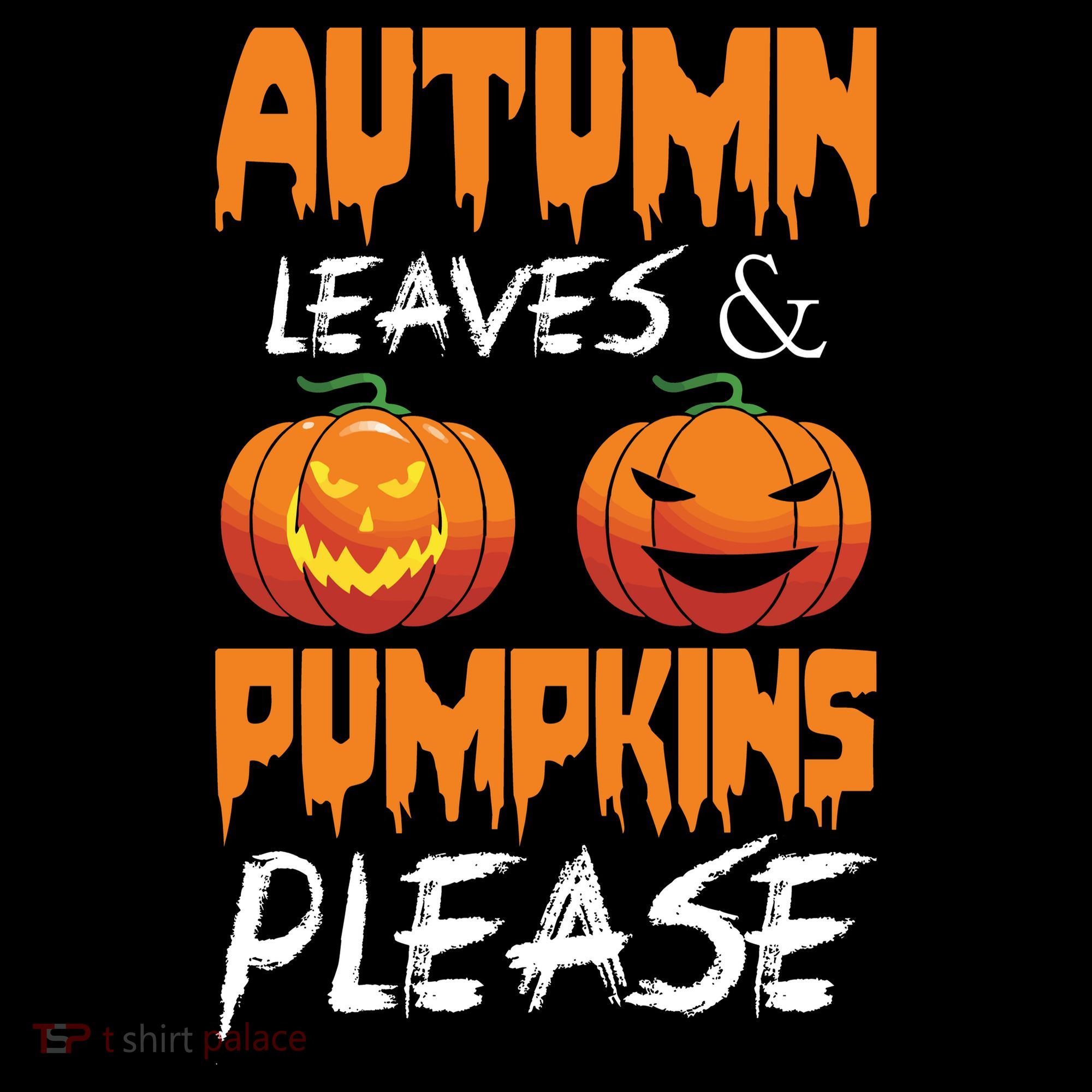 Autumn Leaves And Pumpkins Please Coaster