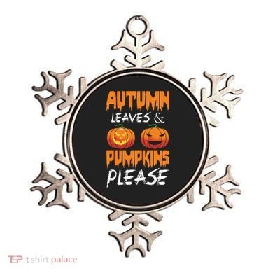 Autumn Leaves And Pumpkins Please Ornament