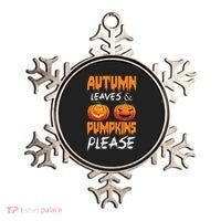 Autumn Leaves And Pumpkins Please Ornament thumb 0