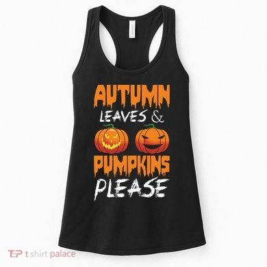 Autumn Leaves And Pumpkins Please Women's Tank Top