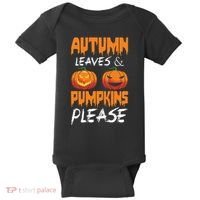 Autumn Leaves And Pumpkins Please Baby Bodysuit thumb 0