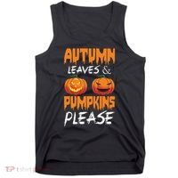 Autumn Leaves And Pumpkins Please Tank Top thumb 0