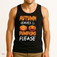 Autumn Leaves And Pumpkins Please Tank Top thumb 3