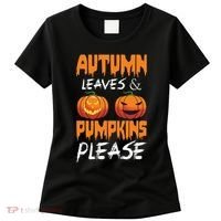 Autumn Leaves And Pumpkins Please Women's T-Shirt thumb 0