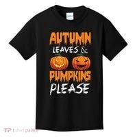 Autumn Leaves And Pumpkins Please Kids T-Shirt thumb 0