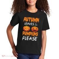Autumn Leaves And Pumpkins Please Kids T-Shirt thumb 2