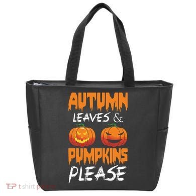 Autumn Leaves And Pumpkins Please Tote Bag
