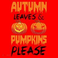 Autumn Leaves And Pumpkins Please Santa Hat thumb 1