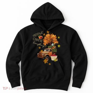 Autumn Leaves and Truck Design Apple Cider Everything Fall Hoodie