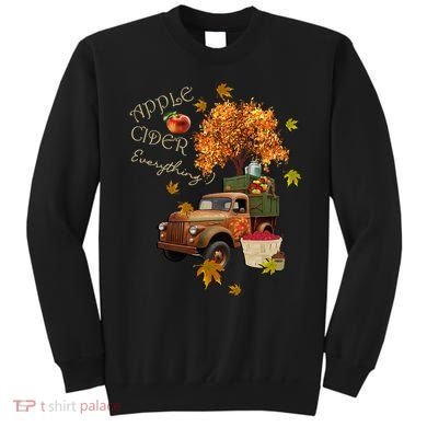 Autumn Leaves and Truck Design Apple Cider Everything Fall Sweatshirt