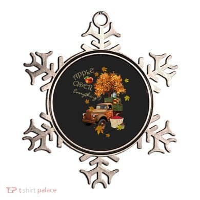 Autumn Leaves and Truck Design Apple Cider Everything Fall Ornament