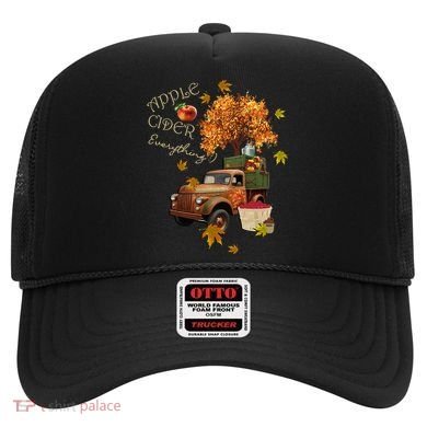 Autumn Leaves and Truck Design Apple Cider Everything Fall Hat