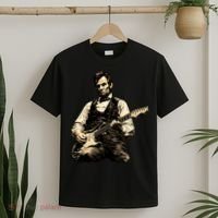 Abraham Lincoln Abe Playing Guitar Vintage T-Shirt thumb 2