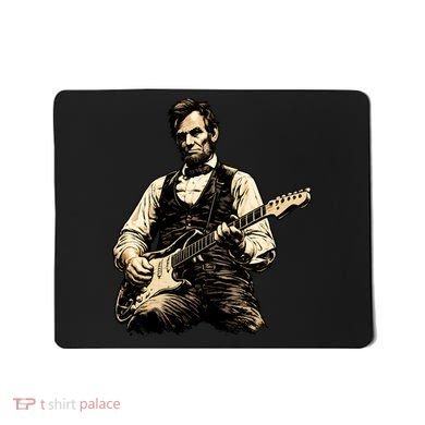Abraham Lincoln Abe Playing Guitar Vintage Mousepad