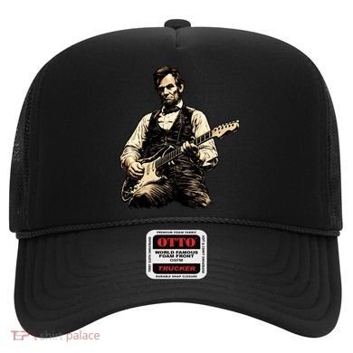 Abraham Lincoln Abe Playing Guitar Vintage Hat