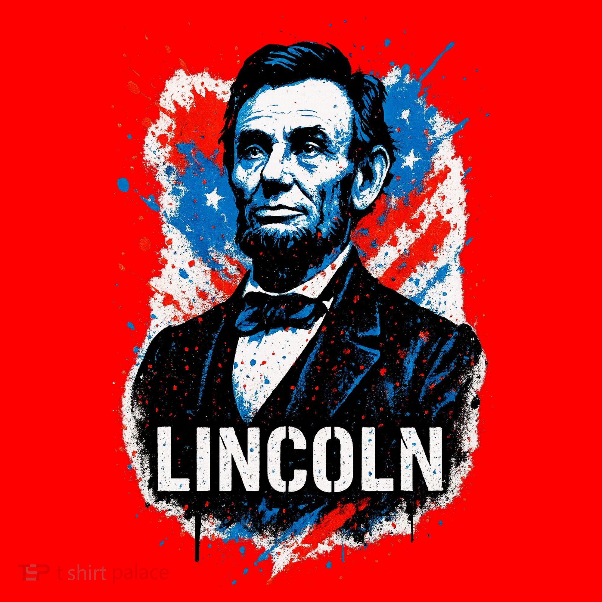 Abraham Lincoln American USA Portrait  Santa Hat