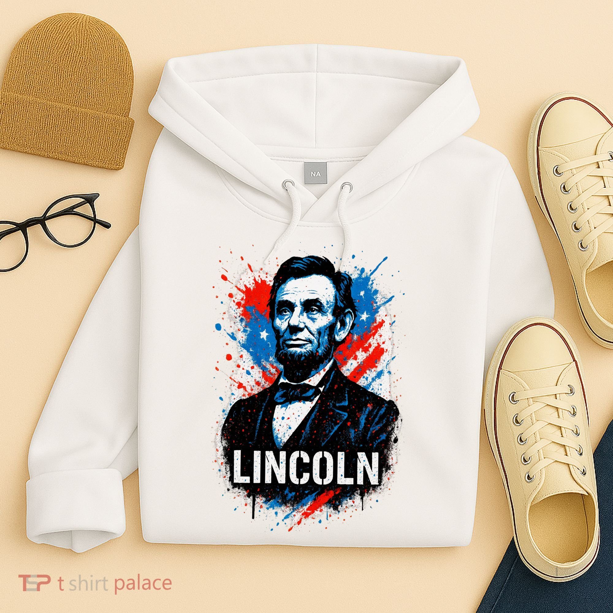 Abraham Lincoln American USA Portrait  Hoodie