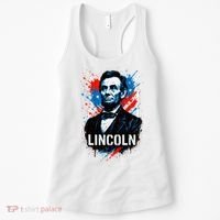 Abraham Lincoln American USA Portrait  Women's Tank Top thumb 0