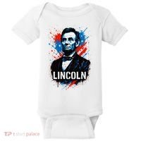 Abraham Lincoln American USA Portrait  Baby Bodysuit thumb 0