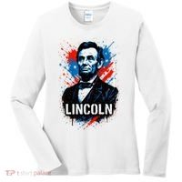 Abraham Lincoln American USA Portrait  Women's Long Sleeve Shirt thumb 0