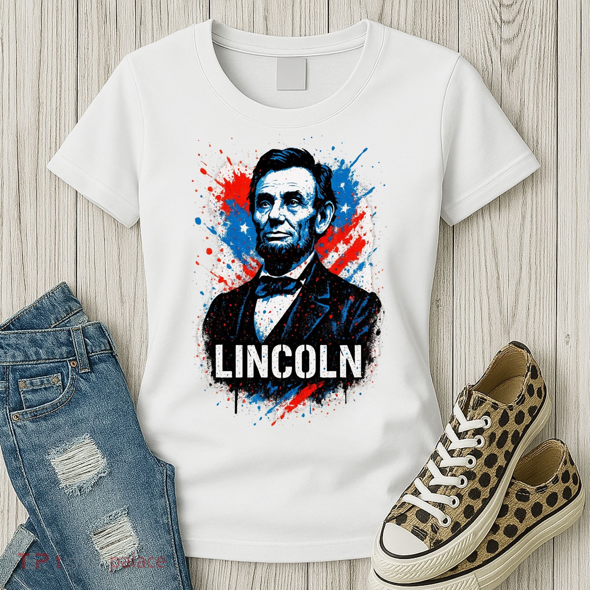 Abraham Lincoln American USA Portrait  Women's T-Shirt