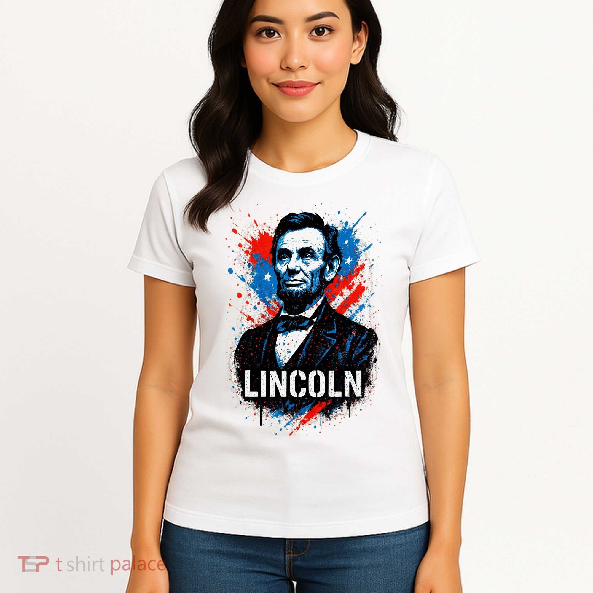 Abraham Lincoln American USA Portrait  Women's T-Shirt