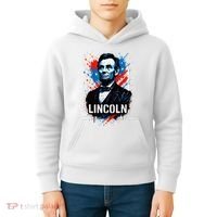 Abraham Lincoln American USA Portrait  Kids Hoodie thumb 4