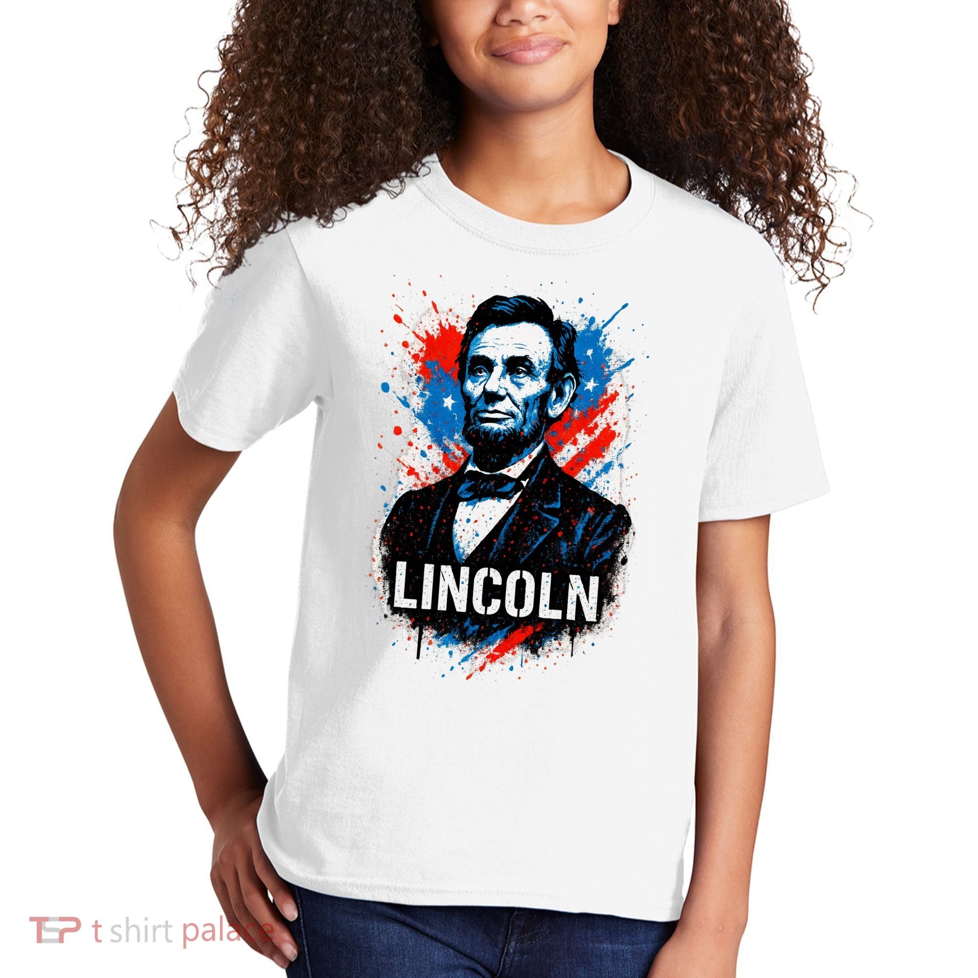 Abraham Lincoln American USA Portrait  Kids T-Shirt
