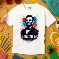 Abraham Lincoln American USA Portrait  Kids T-Shirt thumb 3