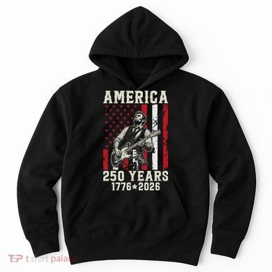 Abraham Lincoln Abe Playing Guitar 250 Years 1776-2026 Hoodie